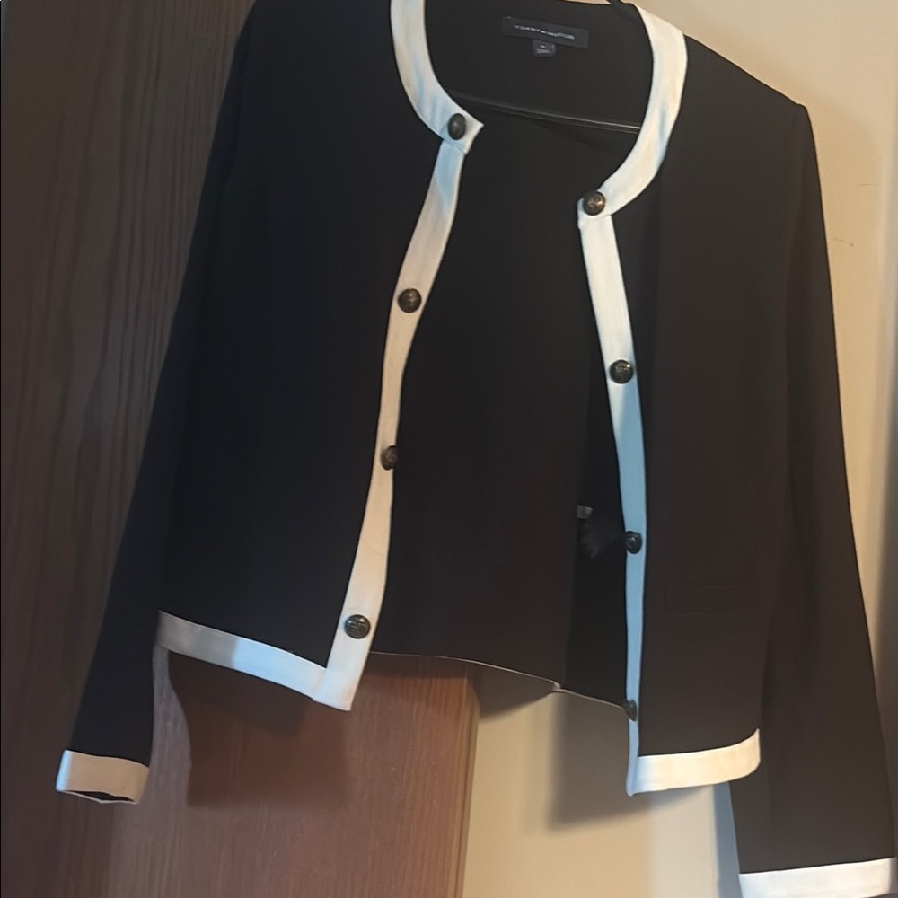 Women's Black and White Jacket